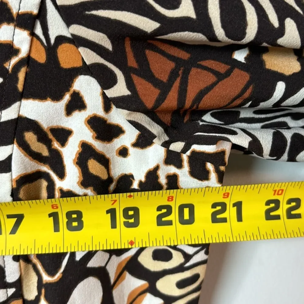 Zenergy by Chicos graphic Animal Print & Butterflies Women's Jacket size 2